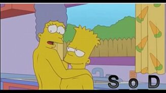 Dessin pornographique avec Marge et Bart Simpsons